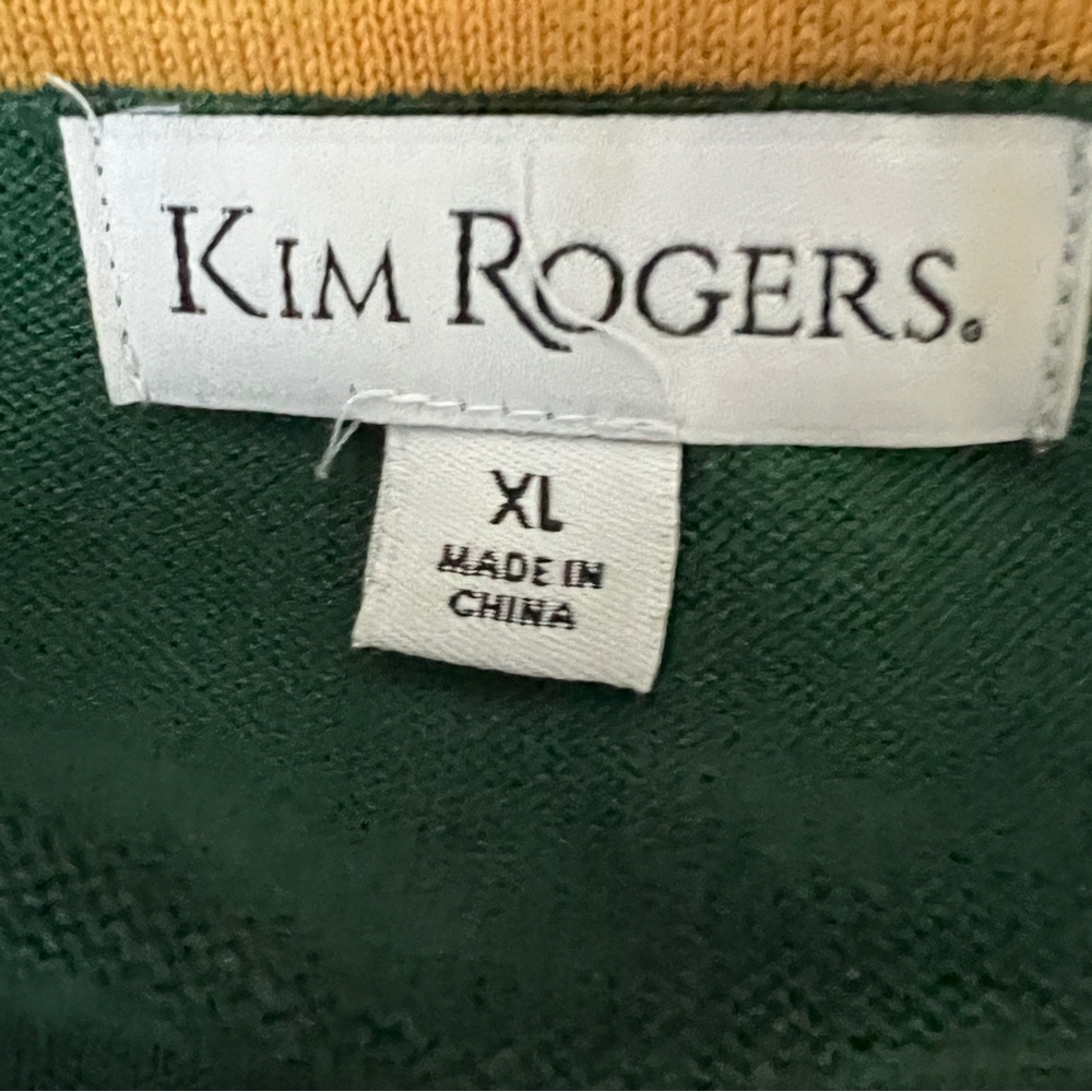 KIM ROGERS Sequined Cardinal Pullover Sweater Crewneck Green Red Christm… - Picture 5 of 7